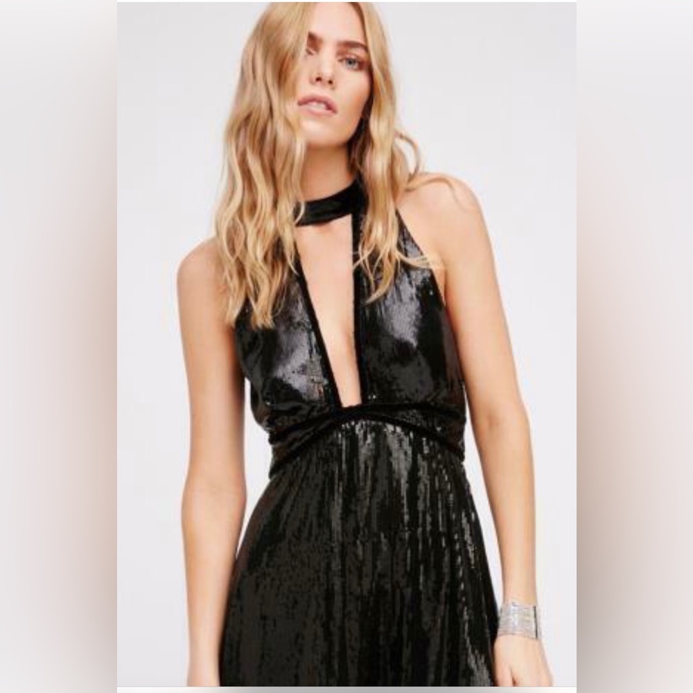 Free People Black Dress, Black Noir, Size 10,Sparkly dress